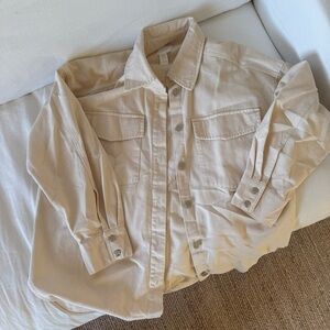 cream / ivory over shirt jacket